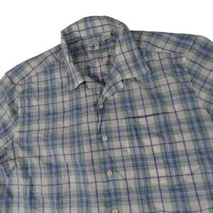 Atlantic Rancher Bimini Plaid Made Portugal Button Up Shirt Short Sleeve Mens XL